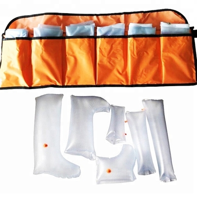 Splints de ar de primeiros socorros infláveis de PVC 6 peças para viagens de emergência