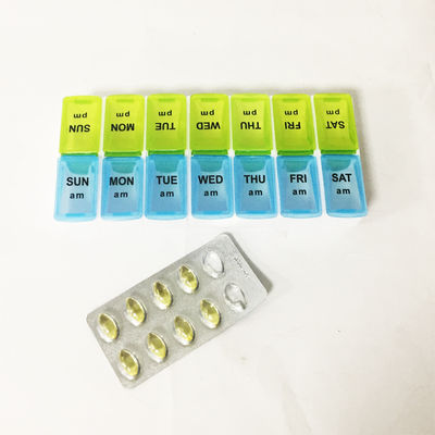 Wholesale Travel Pill Box Portable 14 Compartment Pill Case Container