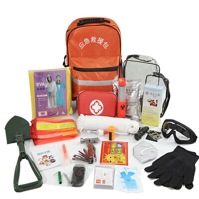 Kit de resgate de emergência ao ar livre Proteção de segurança Terremoto Família suprimentos de emergência Kit de reserva Kit de primeiros socorros Kit padrão Conjunto quadro