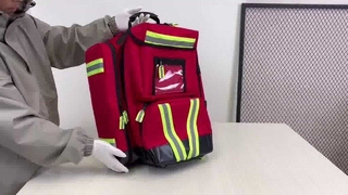 Mochila de recuperação, mochila de emergência com 8 bolsas com zíper convenientes e removíveis